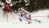 Alexis Pinturault of France skiing in first run men giant slalom race of Audi FIS Alpine skiing World cup in Alta Badia Italy. Men giant slalom race of Audi FIS Alpine skiing World cup 2013-2014 was held on Sunday, 22nd of December 2013 on Gran Risa course in Alta Badia, Italy.
