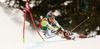 Stefan Luitz of Germany skiing in first run men giant slalom race of Audi FIS Alpine skiing World cup in Alta Badia Italy. Men giant slalom race of Audi FIS Alpine skiing World cup 2013-2014 was held on Sunday, 22nd of December 2013 on Gran Risa course in Alta Badia, Italy.
