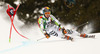 Stefan Luitz of Germany skiing in first run men giant slalom race of Audi FIS Alpine skiing World cup in Alta Badia Italy. Men giant slalom race of Audi FIS Alpine skiing World cup 2013-2014 was held on Sunday, 22nd of December 2013 on Gran Risa course in Alta Badia, Italy.
