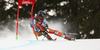 Leif Kristian Haugen of Norway skiing in first run men giant slalom race of Audi FIS Alpine skiing World cup in Alta Badia Italy. Men giant slalom race of Audi FIS Alpine skiing World cup 2013-2014 was held on Sunday, 22nd of December 2013 on Gran Risa course in Alta Badia, Italy.
