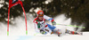 Thomas Tumler of Switzerland skiing in first run men giant slalom race of Audi FIS Alpine skiing World cup in Alta Badia Italy. Men giant slalom race of Audi FIS Alpine skiing World cup 2013-2014 was held on Sunday, 22nd of December 2013 on Gran Risa course in Alta Badia, Italy.

