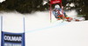 Henrik Kristoffersen of Norway skiing in first run men giant slalom race of Audi FIS Alpine skiing World cup in Alta Badia Italy. Men giant slalom race of Audi FIS Alpine skiing World cup 2013-2014 was held on Sunday, 22nd of December 2013 on Gran Risa course in Alta Badia, Italy.
