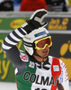 Marcus Sandell of Finland reacts in finish of the second run men giant slalom race of Audi FIS Alpine skiing World cup in Alta Badia Italy. Men giant slalom race of Audi FIS Alpine skiing World cup 2013-2014 was held on Sunday, 22nd of December 2013 on Gran Risa course in Alta Badia, Italy.
