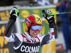 Winner Marcel Hirscher of Austria reacts in finish of the second run men giant slalom race of Audi FIS Alpine skiing World cup in Alta Badia Italy. Men giant slalom race of Audi FIS Alpine skiing World cup 2013-2014 was held on Sunday, 22nd of December 2013 on Gran Risa course in Alta Badia, Italy.
