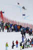 Third placed Ted Ligety of USA skiing in second run men giant slalom race of Audi FIS Alpine skiing World cup in Alta Badia Italy. Men giant slalom race of Audi FIS Alpine skiing World cup 2013-2014 was held on Sunday, 22nd of December 2013 on Gran Risa course in Alta Badia, Italy.
