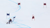 Winner Marcel Hirscher of Austria skiing in second run men giant slalom race of Audi FIS Alpine skiing World cup in Alta Badia Italy. Men giant slalom race of Audi FIS Alpine skiing World cup 2013-2014 was held on Sunday, 22nd of December 2013 on Gran Risa course in Alta Badia, Italy.
