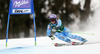 Tina Maze of Slovenia skiing in first run of women giant slalom race of Audi FIS Alpine skiing World cup in Lienz, Austria. Women giant slalom race of Audi FIS Alpine skiing World cup 2013-2014 was held on Saturday, 28th of December 2013 in Lienz, Austria.
