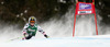 Kathrin Zettel of Austria skiing in first run of women giant slalom race of Audi FIS Alpine skiing World cup in Lienz, Austria. Women giant slalom race of Audi FIS Alpine skiing World cup 2013-2014 was held on Saturday, 28th of December 2013 in Lienz, Austria.
