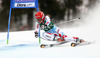 Anemone Marmottan of France skiing in first run of women giant slalom race of Audi FIS Alpine skiing World cup in Lienz, Austria. Women giant slalom race of Audi FIS Alpine skiing World cup 2013-2014 was held on Saturday, 28th of December 2013 in Lienz, Austria.
