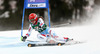 Anemone Marmottan of France skiing in first run of women giant slalom race of Audi FIS Alpine skiing World cup in Lienz, Austria. Women giant slalom race of Audi FIS Alpine skiing World cup 2013-2014 was held on Saturday, 28th of December 2013 in Lienz, Austria.
