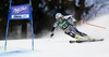 Tanja Poutiainen of Finland skiing in first run of women giant slalom race of Audi FIS Alpine skiing World cup in Lienz, Austria. Women giant slalom race of Audi FIS Alpine skiing World cup 2013-2014 was held on Saturday, 28th of December 2013 in Lienz, Austria.
