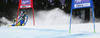 Katarina Lavtar of Slovenia skiing in first run of women giant slalom race of Audi FIS Alpine skiing World cup in Lienz, Austria. Women giant slalom race of Audi FIS Alpine skiing World cup 2013-2014 was held on Saturday, 28th of December 2013 in Lienz, Austria.
