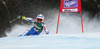 Katarina Lavtar of Slovenia skiing in first run of women giant slalom race of Audi FIS Alpine skiing World cup in Lienz, Austria. Women giant slalom race of Audi FIS Alpine skiing World cup 2013-2014 was held on Saturday, 28th of December 2013 in Lienz, Austria.
