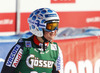 Tanja Poutiainen of Finland reacts in finish of second run of women giant slalom race of Audi FIS Alpine skiing World cup in Lienz, Austria. Women giant slalom race of Audi FIS Alpine skiing World cup 2013-2014 was held on Saturday, 28th of December 2013 in Lienz, Austria.
