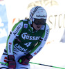 Viktoria Rebensburg of Germany reacts in finish of second run of women giant slalom race of Audi FIS Alpine skiing World cup in Lienz, Austria. Women giant slalom race of Audi FIS Alpine skiing World cup 2013-2014 was held on Saturday, 28th of December 2013 in Lienz, Austria.
