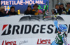 Maria Pietilae-Holmner of Sweden reacts in finish of second run of women giant slalom race of Audi FIS Alpine skiing World cup in Lienz, Austria. Women giant slalom race of Audi FIS Alpine skiing World cup 2013-2014 was held on Saturday, 28th of December 2013 in Lienz, Austria.
