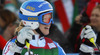 Second placed Jessica Lindell-Vikarby of Sweden reacts in finish of second run of women giant slalom race of Audi FIS Alpine skiing World cup in Lienz, Austria. Women giant slalom race of Audi FIS Alpine skiing World cup 2013-2014 was held on Saturday, 28th of December 2013 in Lienz, Austria.
