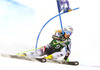 Eva-Maria Brem of Austria skiing in first run of women giant slalom race of Audi FIS Alpine skiing World cup in Lienz, Austria. Women giant slalom race of Audi FIS Alpine skiing World cup 2013-2014 was held on Saturday, 28th of December 2013 in Lienz, Austria.
