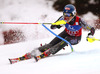 Mikaela Shiffrin of USA skiing in first run of women slalom race of Audi FIS Alpine skiing World cup in Lienz, Austria. Women slalom race of Audi FIS Alpine skiing World cup 2013-2014 was held on Sunday, 29th of December 2013 in Lienz, Austria.
