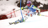 Maria Hoefl-Riesch of Germany skiing in first run of women slalom race of Audi FIS Alpine skiing World cup in Lienz, Austria. Women slalom race of Audi FIS Alpine skiing World cup 2013-2014 was held on Sunday, 29th of December 2013 in Lienz, Austria.

