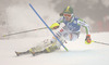 Lena Duerr of Germany skiing in first run of women slalom race of Audi FIS Alpine skiing World cup in Lienz, Austria. Women slalom race of Audi FIS Alpine skiing World cup 2013-2014 was held on Sunday, 29th of December 2013 in Lienz, Austria.
