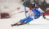 Michelle Gisin of Switzerland skiing in first run of women slalom race of Audi FIS Alpine skiing World cup in Lienz, Austria. Women slalom race of Audi FIS Alpine skiing World cup 2013-2014 was held on Sunday, 29th of December 2013 in Lienz, Austria.
