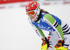 Susanne Riesch of Germany reacts in finish of the second run of women slalom race of Audi FIS Alpine skiing World cup in Lienz, Austria. Women slalom race of Audi FIS Alpine skiing World cup 2013-2014 was held on Sunday, 29th of December 2013 in Lienz, Austria.
