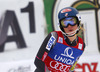 Second placed Mikaela Shiffrin of USA reacts in finish of the second run of women slalom race of Audi FIS Alpine skiing World cup in Lienz, Austria. Women slalom race of Audi FIS Alpine skiing World cup 2013-2014 was held on Sunday, 29th of December 2013 in Lienz, Austria.
