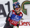 Second placed Mikaela Shiffrin of USA reacts in finish of the second run of women slalom race of Audi FIS Alpine skiing World cup in Lienz, Austria. Women slalom race of Audi FIS Alpine skiing World cup 2013-2014 was held on Sunday, 29th of December 2013 in Lienz, Austria.
