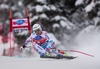 Johan Clarey of France in action during mens downhill of the Bormio FIS Ski Alpine World Cup at the Stelvio Course in Bormio, Italy on 2013/12/29.
