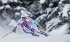Adrien Theaux of France in action during mens downhill of the Bormio FIS Ski Alpine World Cup at the Stelvio Course in Bormio, Italy on 2013/12/29.
