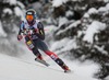 Bryce Bennett of the USA in action during mens downhill of the Bormio FIS Ski Alpine World Cup at the Stelvio Course in Bormio, Italy on 2013/12/29.
