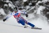 Bryce Bennett of the USA in action during mens downhill of the Bormio FIS Ski Alpine World Cup at the Stelvio Course in Bormio, Italy on 2013/12/29.
