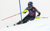 Mikaela Shiffrin of USA skiing in first run of women slalom race of Audi FIS Alpine skiing World cup in Lienz, Austria. Women slalom race of Audi FIS Alpine skiing World cup 2013-2014 was held on Sunday, 29th of December 2013 in Lienz, Austria.
