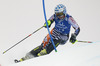 Tanja Poutiainen of Finland skiing in first run of women slalom race of Audi FIS Alpine skiing World cup in Lienz, Austria. Women slalom race of Audi FIS Alpine skiing World cup 2013-2014 was held on Sunday, 29th of December 2013 in Lienz, Austria.
