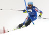 Ana Bucik of Slovenia skiing in first run of women slalom race of Audi FIS Alpine skiing World cup in Lienz, Austria. Women slalom race of Audi FIS Alpine skiing World cup 2013-2014 was held on Sunday, 29th of December 2013 in Lienz, Austria.
