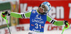 Barbara Wirth of Germany reacts in finish of the second run of women slalom race of Audi FIS Alpine skiing World cup in Lienz, Austria. Women slalom race of Audi FIS Alpine skiing World cup 2013-2014 was held on Sunday, 29th of December 2013 in Lienz, Austria.
