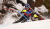 Mikaela Shiffrin of USA skiing in first run of women slalom race of Audi FIS Alpine skiing World cup in Lienz, Austria. Women slalom race of Audi FIS Alpine skiing World cup 2013-2014 was held on Sunday, 29th of December 2013 in Lienz, Austria.
