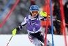 Bernadette Schild in action during 1st run of ladies Slalom of the Bormio FIS Ski World Cup at the Stelvio Course in Bormio, Italy on 2014/01/05.
