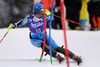 Maria Pietilae-Holmner in action during 1st run of ladies Slalom of the Bormio FIS Ski World Cup at the Stelvio Course in Bormio, Italy on 2014/01/05.
