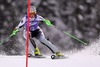 Nicole Hosp in action during 1st run of ladies Slalom of the Bormio FIS Ski World Cup at the Stelvio Course in Bormio, Italy on 2014/01/05.

