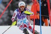 Nastasia Noens in action during 1st run of ladies Slalom of the Bormio FIS Ski World Cup at the Stelvio Course in Bormio, Italy on 2014/01/05.
