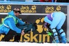 Tina Maze reacts in the finish area after her 2nd un of ladies Slalom of the Bormio FIS Ski World Cup at the Stelvio Course in Bormio, Italy on 2014/01/05.
