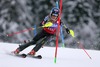 Mikaela Shiffrin in action during 1st run of ladies Slalom of the Bormio FIS Ski World Cup at the Stelvio Course in Bormio, Italy on 2014/01/05.
