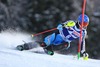 Andre Myhrer of Sweden in action during 1st run of mens Slalom of the Bormio FIS Ski World Cup at the Stelvio Course in Bormio, Italy on 2014/01/06.
