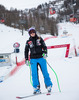 Tina Maze of Slovenia during course inspection of ladies downhill of the Altenmarkt Zauchnesee FIS Ski Alpine World Cup at the Kaelberloch course in Zauchensee, Austria on 2014/01/11.

