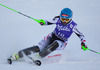 Elisabeth Goergl of Austria in action during Slalom of the ladies Super Combined of the Altenmarkt Zauchnesee FIS Ski Alpine World Cup at the Kaelberloch course in Zauchensee, Austria on 2014/01/12.
