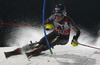 Mikaela Shiffrin of USA skiing in first run of women night slalom race of Audi FIS Alpine skiing World cup in Flachau, Austria. Women night slalom race of Audi FIS Alpine skiing World cup 2013-2014 was held on Tuesday, 14th of January 2014 in Flachau, Austria.
