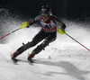 Mikaela Shiffrin of USA skiing in first run of women night slalom race of Audi FIS Alpine skiing World cup in Flachau, Austria. Women night slalom race of Audi FIS Alpine skiing World cup 2013-2014 was held on Tuesday, 14th of January 2014 in Flachau, Austria.
