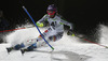 Maria Hoefl-Riesch of Germany skiing in first run of women night slalom race of Audi FIS Alpine skiing World cup in Flachau, Austria. Women night slalom race of Audi FIS Alpine skiing World cup 2013-2014 was held on Tuesday, 14th of January 2014 in Flachau, Austria.
